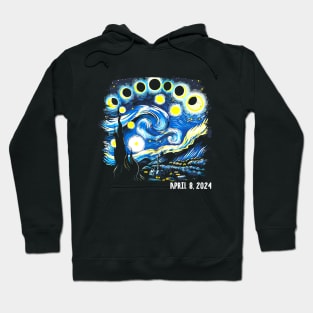 Van Gogh Total Solar Eclipse April 8th 2024 Hoodie